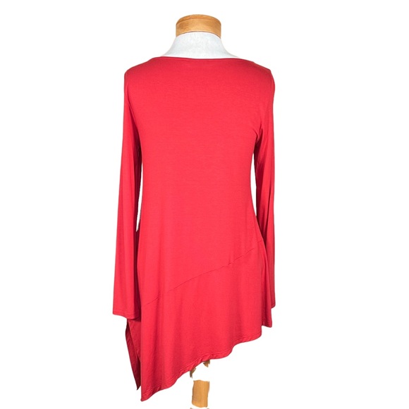 Eileen Fisher Asymmetrical Soft Knit Terracotta Tunic Size Small - Picture 4 of 11
